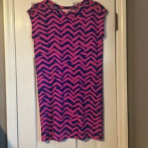 Lilly Pulitzer Pop Pink and Blue Dress Size XS
